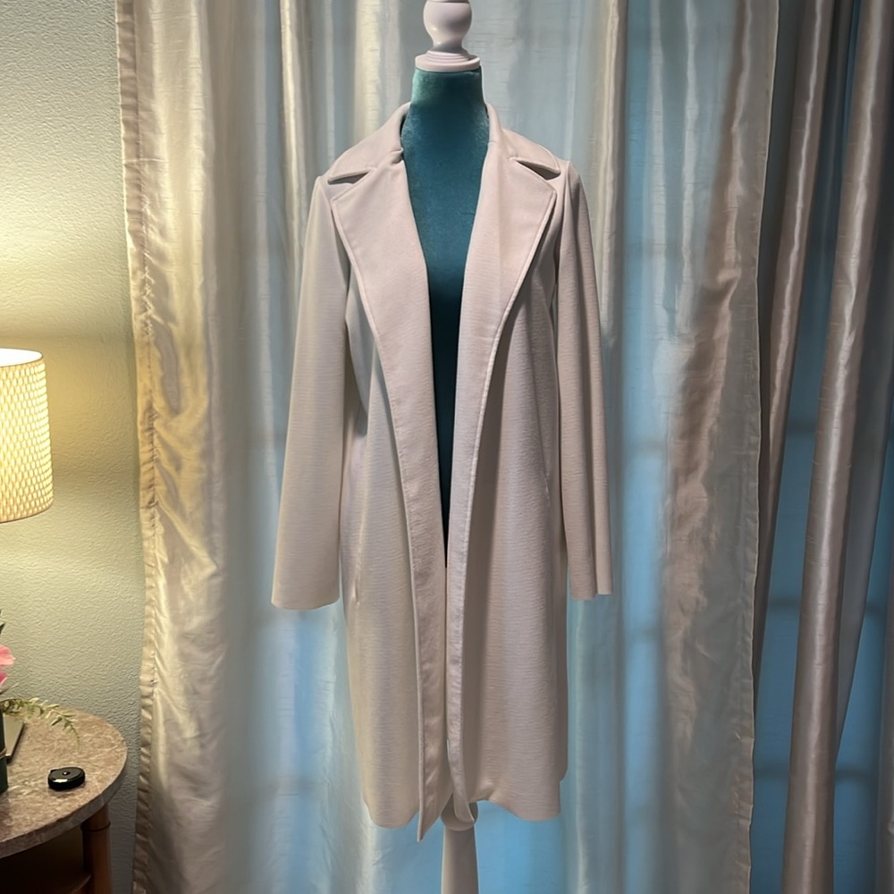Zara off White Long Coat size small